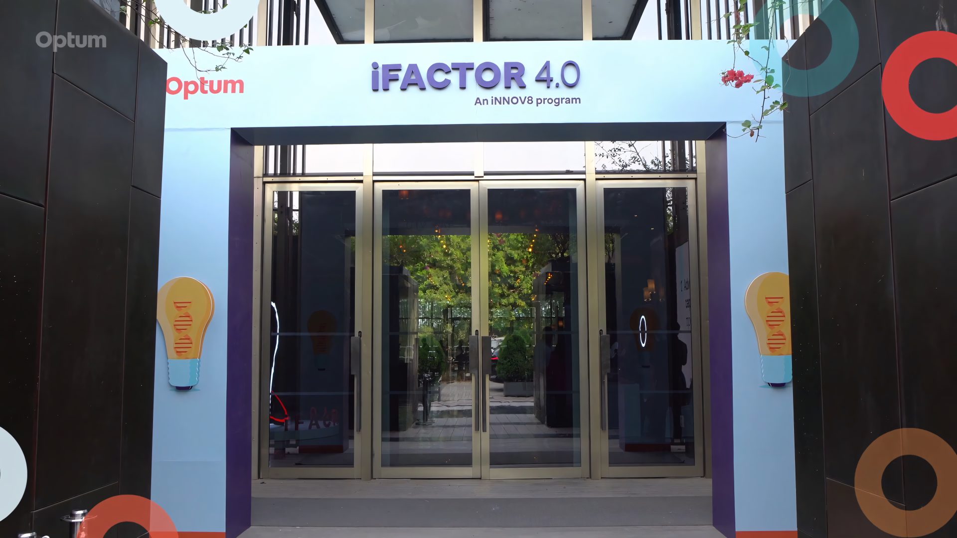 Branded iFactor 4.0 entrance facade welcoming delegates into the venue