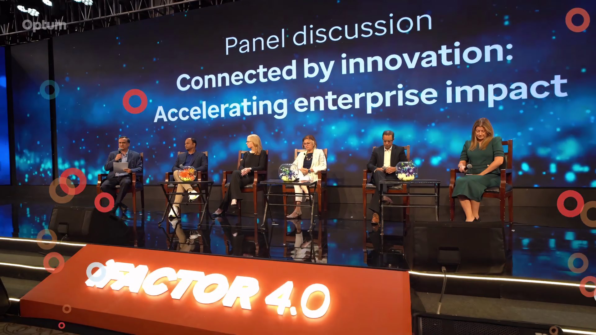 Panel discussion “Connected by innovation: Accelerating enterprise impact” in session on the iFactor stage