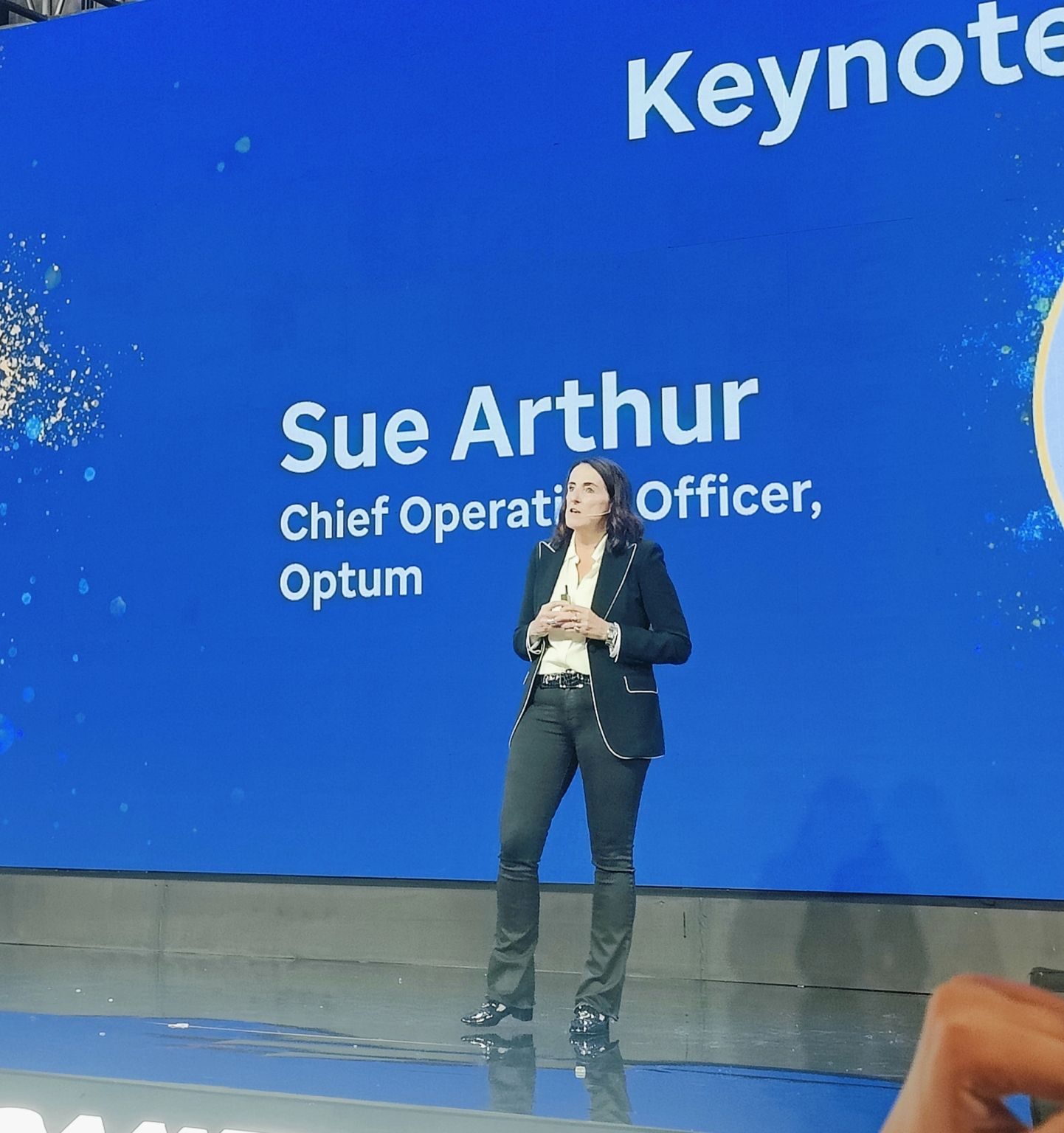Sue Arthur, Chief Operating Officer at Optum, delivering the Ignition 2025 keynote